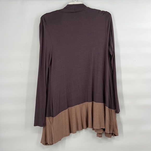 LOGO Lori Goldstein flowy buyer soft cardigan size small pockets lavender - Picture 8 of 8